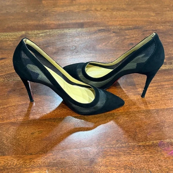 Christian Louboutin black suede pumps. - Picture 3 of 13